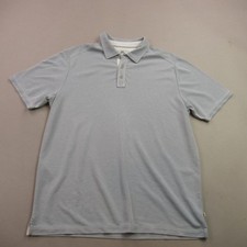 Tommy Bahama Mens Medium Polo Shirt Short Sleeve Golf Button Up Gray Casual