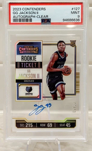 2023 GG Jackson Contenders Rookie Ticket On Card Auto Gold Clear /10 PSA 9 #127