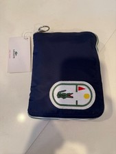 NEW w Tags Vintage LACOSTE Croc Pocket Fold Up Packable Vertical Tote Bag NAVY