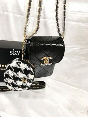 CHANEL MAKUP ライン　ショルダーポーチ NEW Chanel Beauty Beige Linen Pouch Cosmetic Bag with Mirror