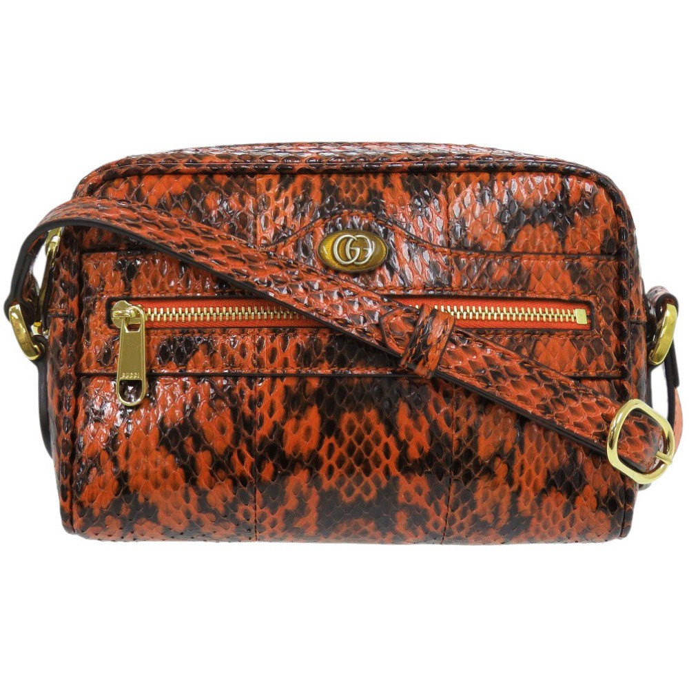 Gucci Ophidia Python shoulder bag Orange Gold har… - image 1