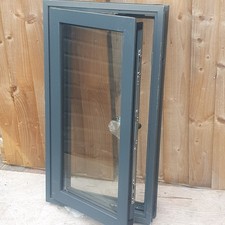 Aluminium Antercite Grey double glazed small window with clear glass