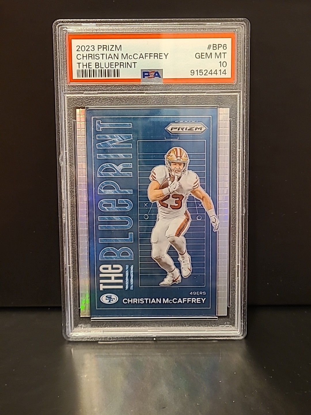 2023 PANINI PRIZM THE BLUEPRINT #BP6 CHRISTIAN MCCAFFREY PSA 10