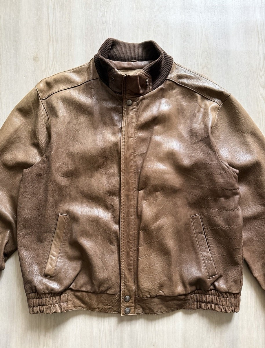 Vintage Robert Comstock Soft Leather Bomber Sz 44 *Distressed | eBay