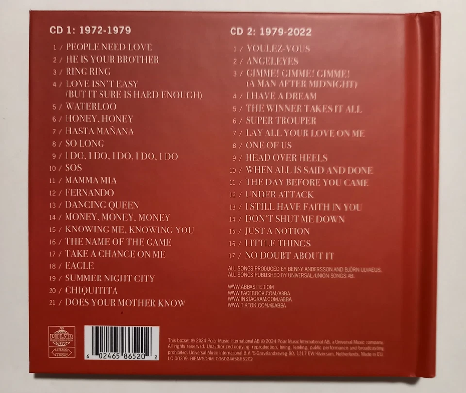 ABBA - The Singles The First Fifty Years 2CD Digipak Deluxe Edt. aus Sammlung - Bild 2 von 2