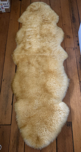 SAFAVIEH Sheep Skin SHS121K Champagne /Copper Brown Rug