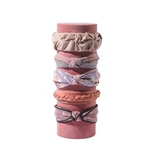 Headband Holder Organizer, Soft Velvet Tower Hairband Vertical Peach Velvet