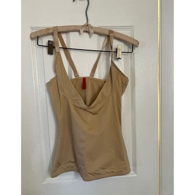 SPANX Womens Sz S Simplicity Slip Camisole Tank Top Smoothing Nude Comfort