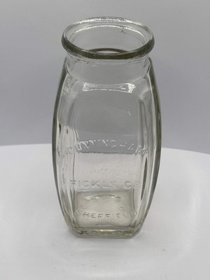 Altes Klarglas Einlegeglas, Cunningham Pickle Co Sheffield