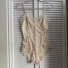 Vintage Satin and Lace Bodysuit