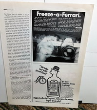1972 Gordons Distilled Gin and Minolta 35mm Camara Vintage Print Ad