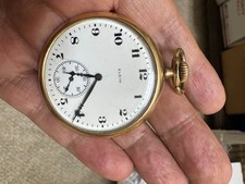 Elgin 10k Gold-Filled Pocket Watch 44mm