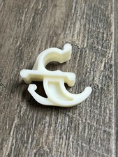 Hood Prop Rod Retainer Keeper Clip 1pc Fits 89-93 Mustang With 516 Rod White