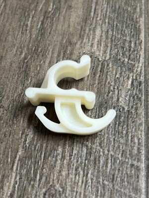 Hood Prop Rod Retainer Keeper Clip 1pc fits 89-93 Mustang with 5/16  rod white