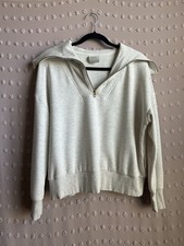 Varley Women s Double Soft Catherine Half Sip Sweatshirt Sz XS Cream Heather