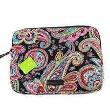 Vera Bradley Tablet Sleeve Parisian Paisley Quilted 13  Zipper Brand New