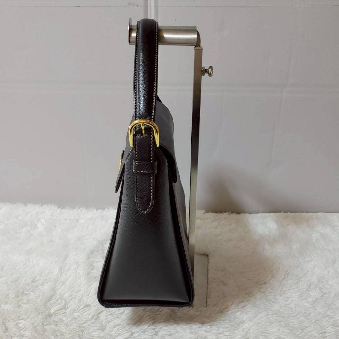 Valentino Garavani Circle Logo Leather Handbag Black Women's Fashion Japan thumbnail 5