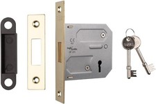 Carlisle Brass 3 Lever Contract Deadlock 3” LDE5330EB Mortice Lock Brass