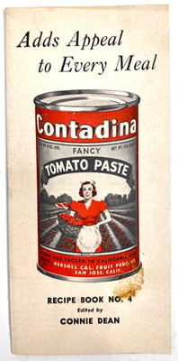 1940s CONTADINA FANCY TOMATO PASTE vintage advertising booklet RECIPE COOKBOOK