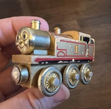 LIMITED "60 YEAR" EDITION THOMAS: Thomas  Friends Gold Wooden Train Tank Engine