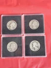 1934, 1935, 1936 & 1937 Washington Quarters, 90% Silver, Circulated, Nice Set!