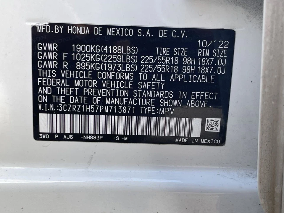 Silenciador Honda HR-V 2023-2024 2,0 L AT FWD 22 K -SPORT- 65657 Foto 4 de 4