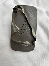 Antique Tin BIRD shaped cookie cutter folk art with Handle 4" tall Pa.