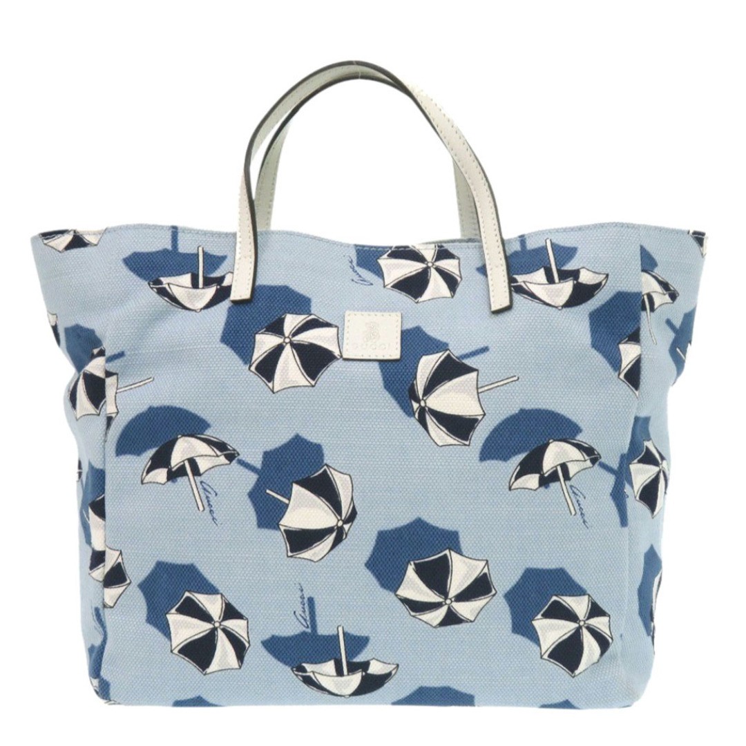 Gucci Children's Canvas Blue Tote Bag Light Blue Used 24x23.5cm