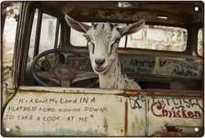 Funny Goat Wall Decor It Is a Goat My Lord Tin Metal Signs Home D cor Retro Wall