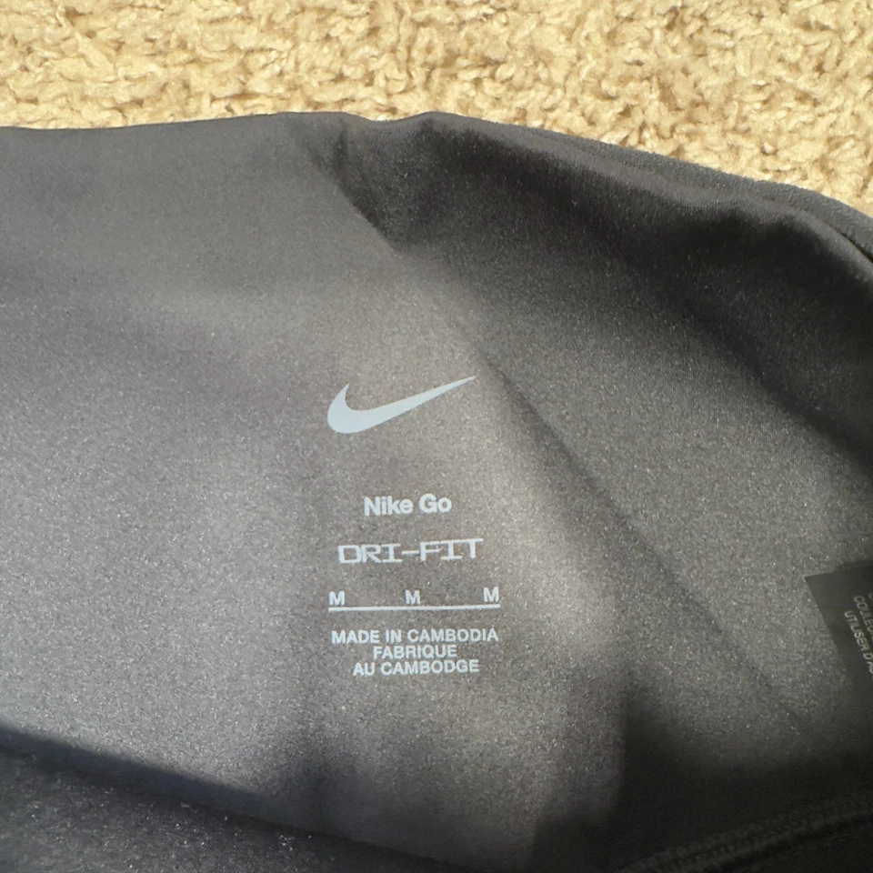 Nike Go Pants Womens Medium Black Firm Support 7/8 Leggings High Waist DQ5636 - Image 3 of 4