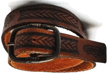 28 Levi's Brown Genuine Leather 1'' Vintage Belt Made in USA Fits 26''-30''