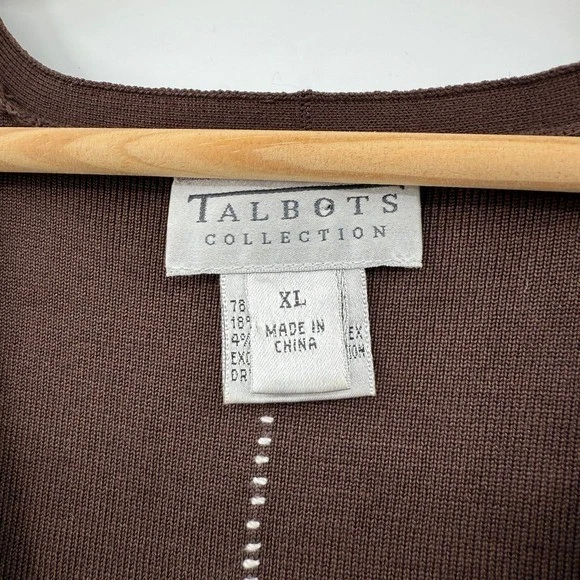 Tanque Talbots Seda Nylon Lycra Mezcla Spandex Marrón Talla XL Foto 2 de 4