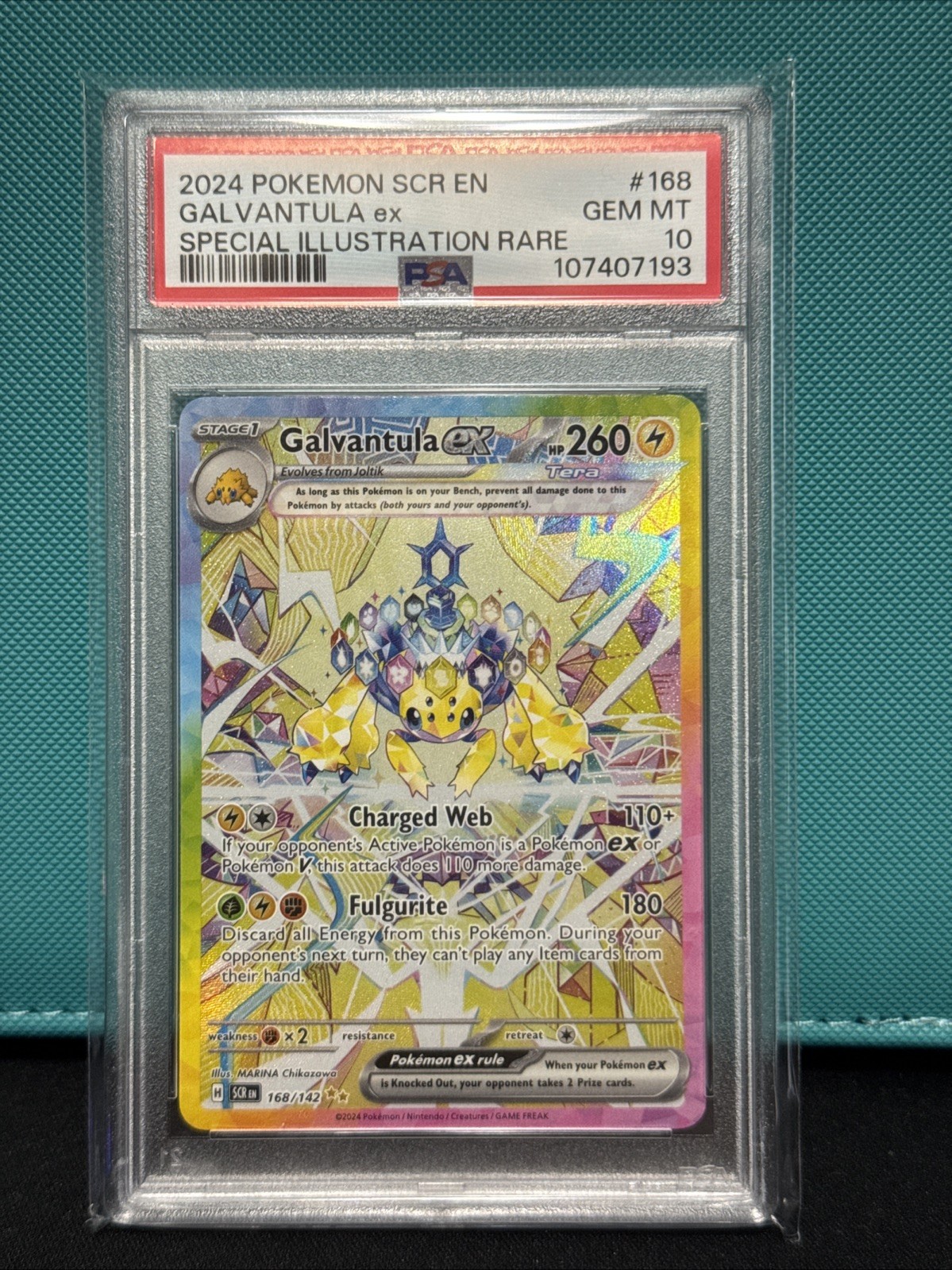 PSA 10 Galvantula ex 168/142 Sv07: Stellar Crown Holo