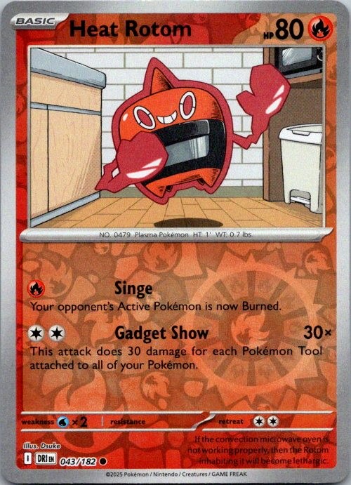 Heat Rotom Common SV10: Destined Rivals 043/182 NM