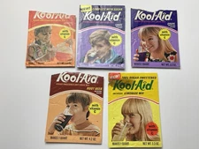 1970’s KOOL-AID Packs 5 Kids Empty Drink Mix vintage food