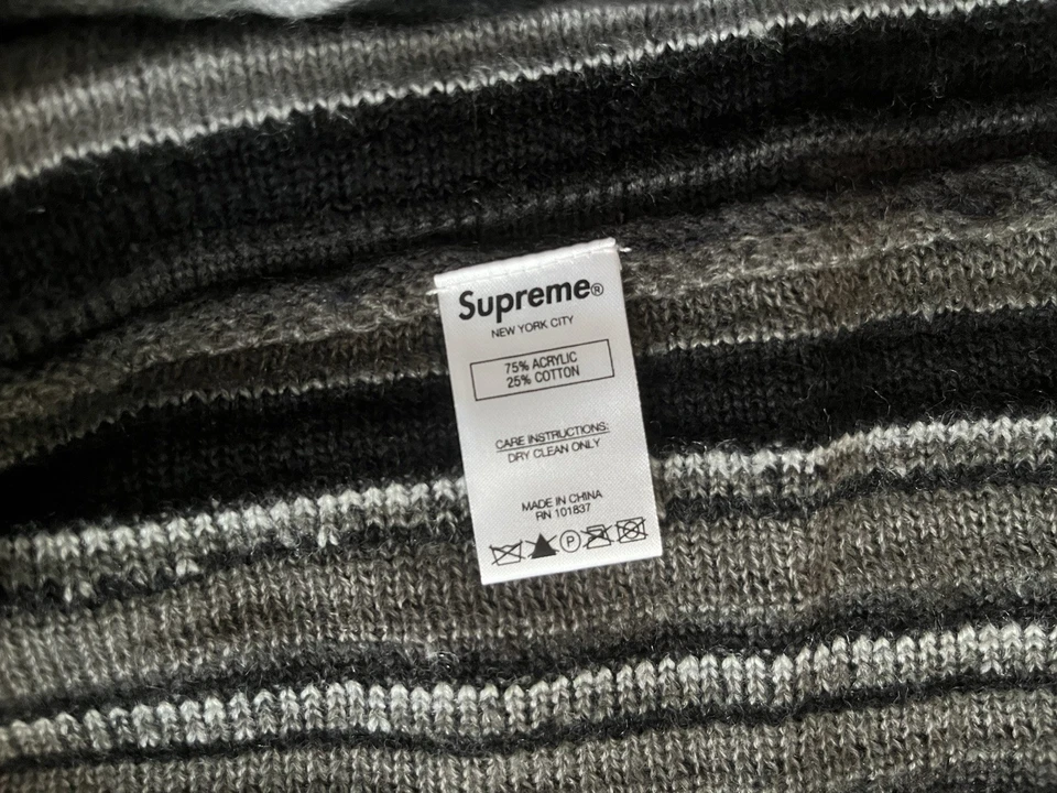 Chaleco suéter a rayas Supreme para hombre Foto 4 de 4