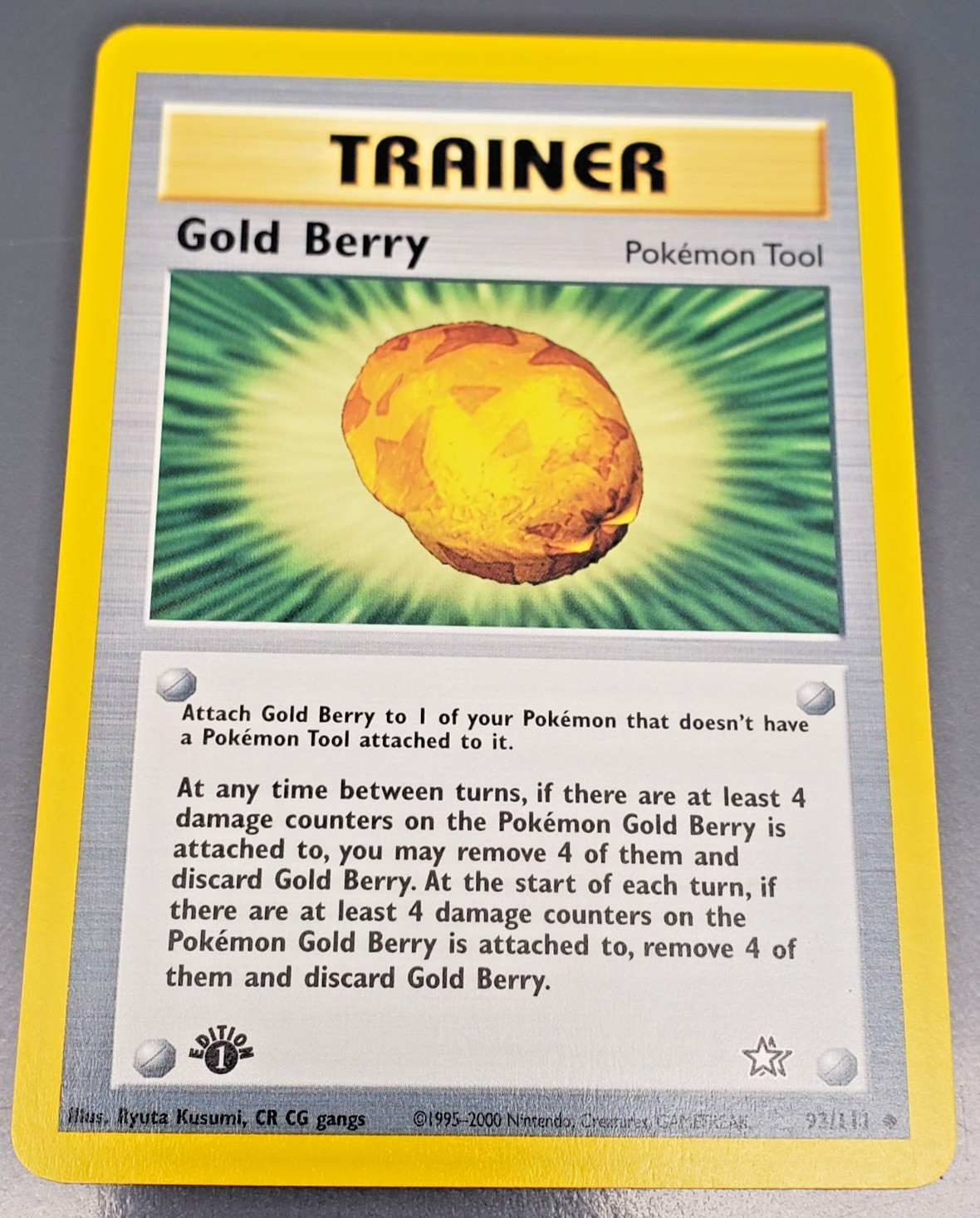 2000 Pokemon WOTC Neo Genesis - 1st Edition - 93/111 Gold Berry