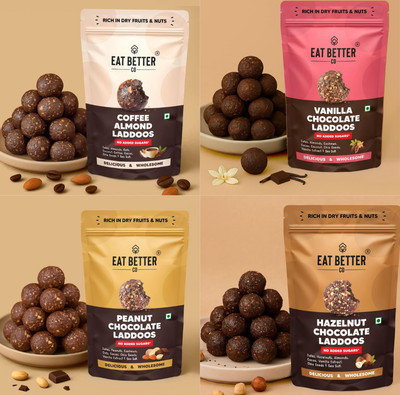 EAT BETTER CO Schokolade Zuckerfrei Laddoos 200g Kostenloser Versand Weltweit