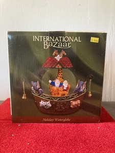 Vintage International Bazaar Holiday Water Globe