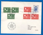 STAMPS SWEDEN-75th Anniversary of UPU ,set of 3 + 4,FDC 1949- #