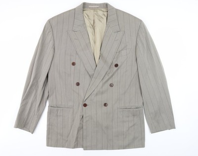 Hugo Boss Herren Wollblazer grau, gestreift, Medium