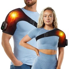 Heated Shoulder Wrap with Massage, Shoulder Heating Pad for Rotator Cuff Froz...