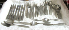 53 Pc Oneida Community Paul Revere Satin Stainless Flatware
