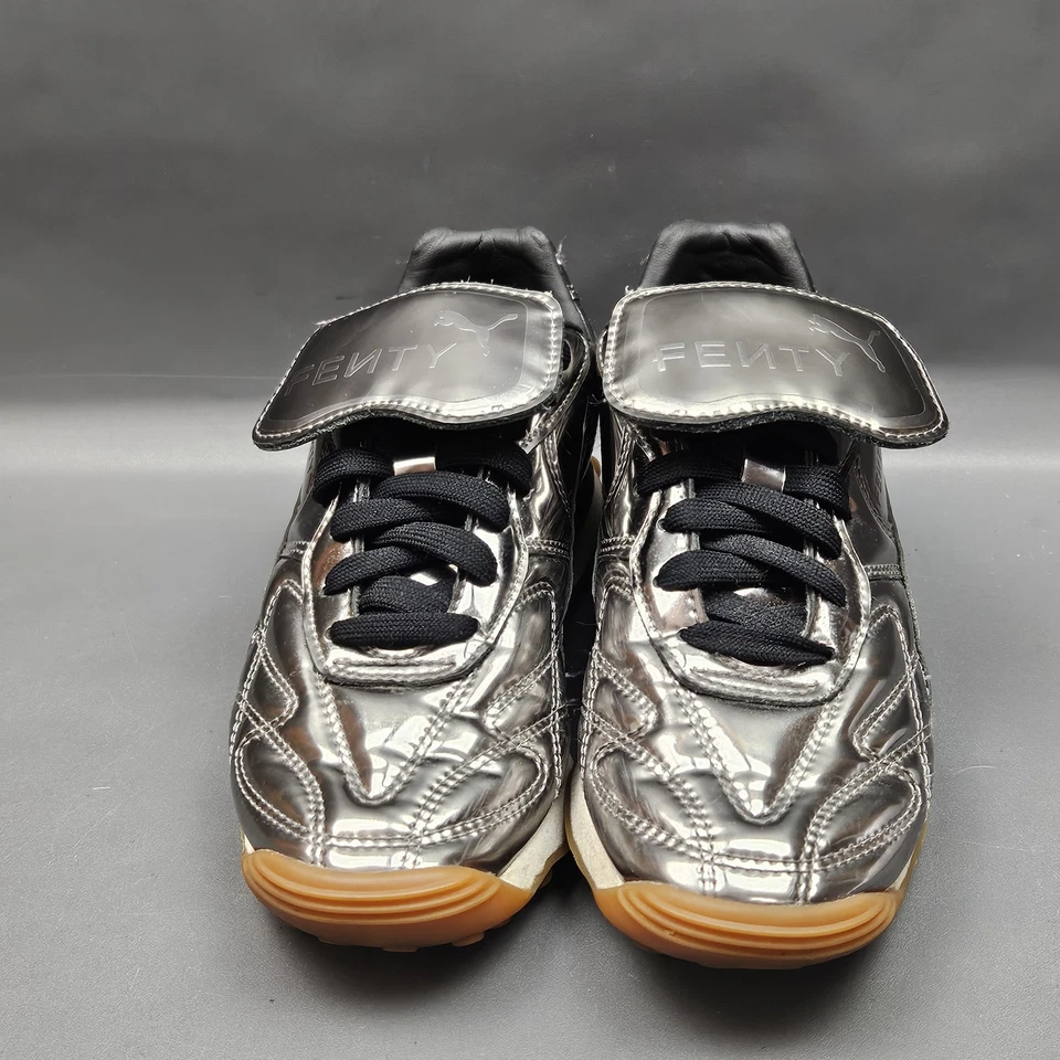 Puma Fenty Avanti Zapatos Mujer Talla 5.5 Plateado Metálico Fútbol Retro Entrenador Foto 3 de 4