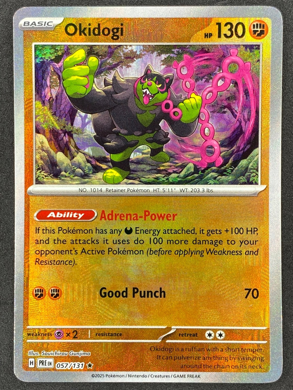 Pokémon Okidogi Poke Ball Reverse 057/131 PRE Prismatic Evolutions NM