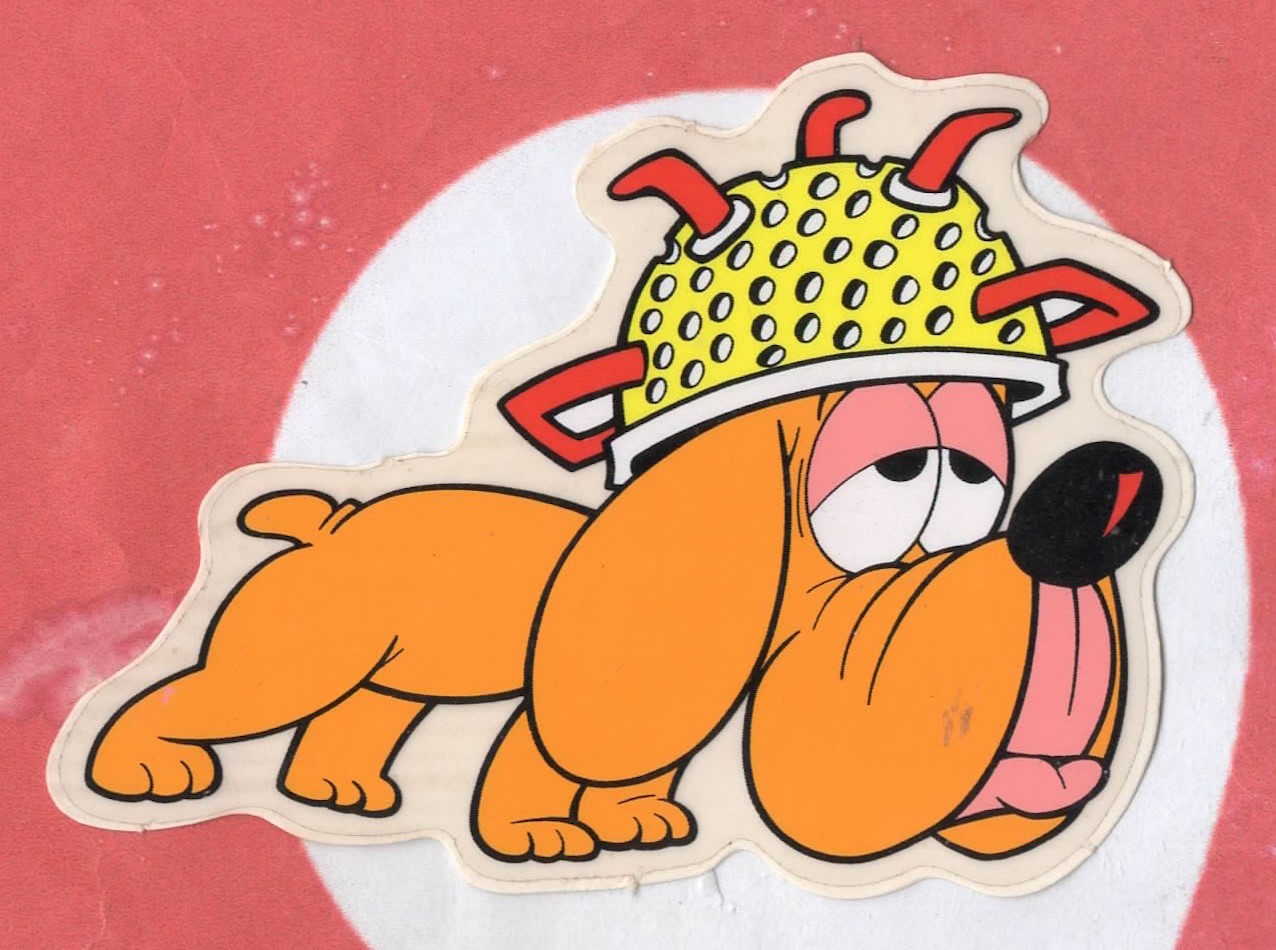Adesivo Vintage Sticker Aufkleber Autocollant DOG CANE CARTOON