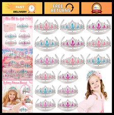 16Pcs Princess Crown Tiaras - Dress Up Party Favors for Girls, Cosplay Accessori