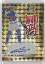 2018 Chronicles Spectra Rookie Jersey Gold Prizm 6/10 Victor Caratini Auto 9bp