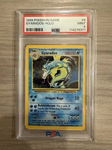 1999 Pokemon Gyarados PSA 9 Mint Holo #6 Base Set