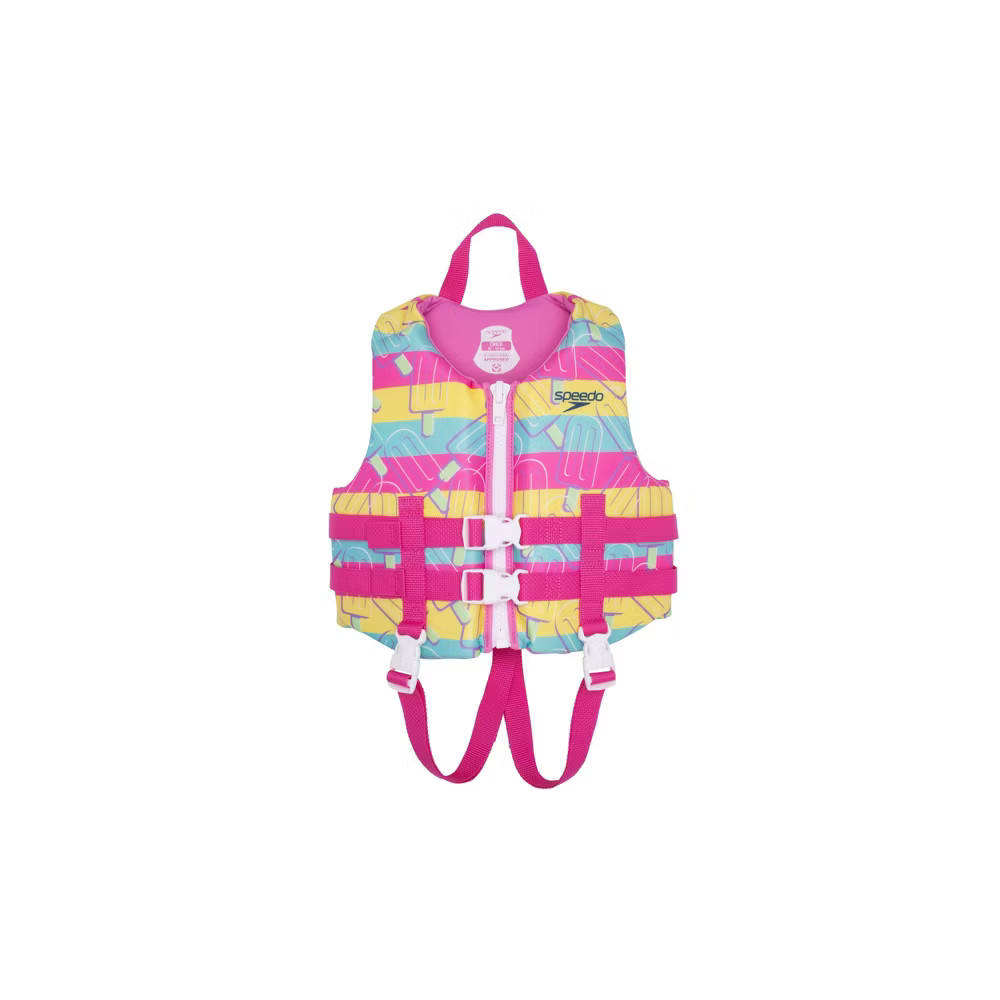 Speedo SMS Child PFD Kids' Life Jacket Vest Pink/Yellow Sweet